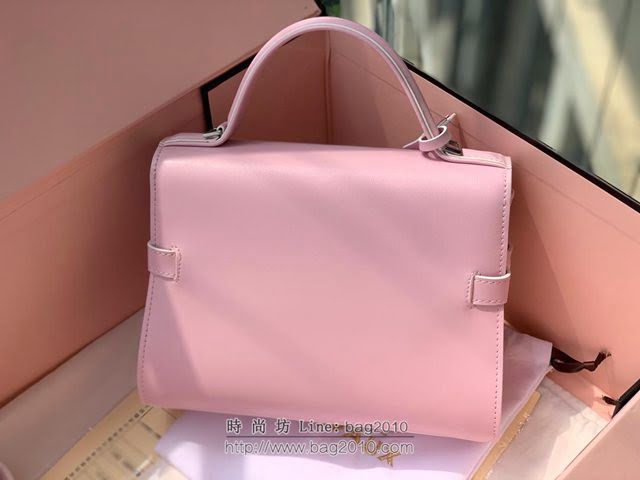 DELVAUX女包 比利時品牌 Tempete手袋 柔軟牛皮 德爾沃女手提包 Mini號手拎包 TP0020粉  fcs1233